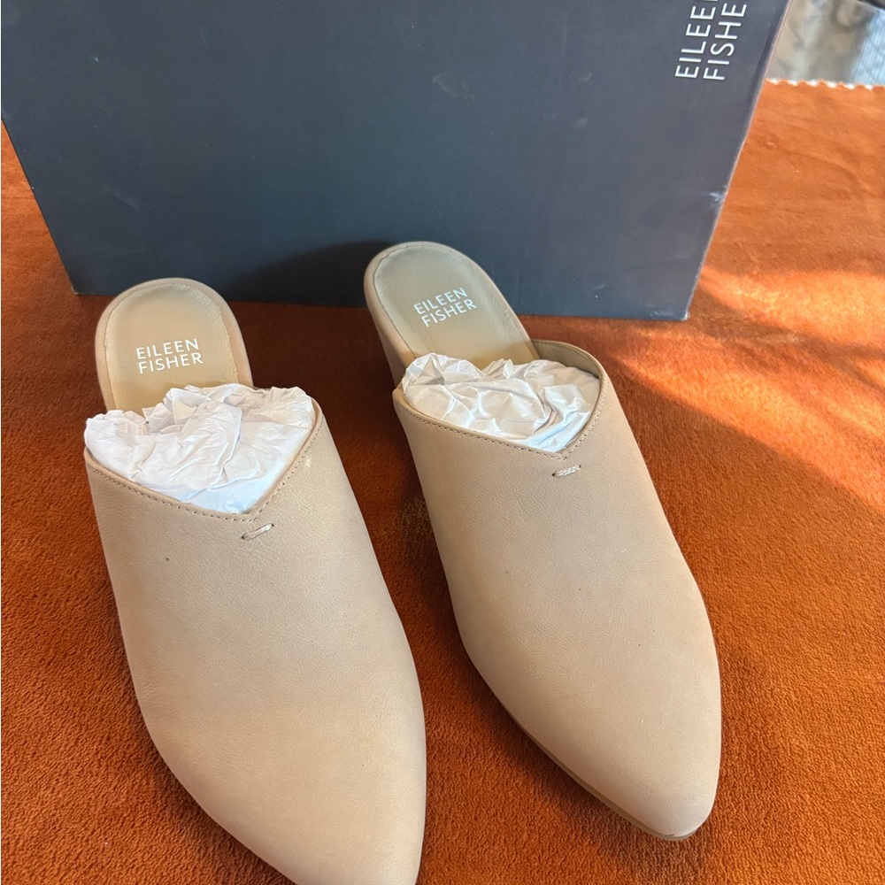 Eileen Fisher Women's Beige Mules